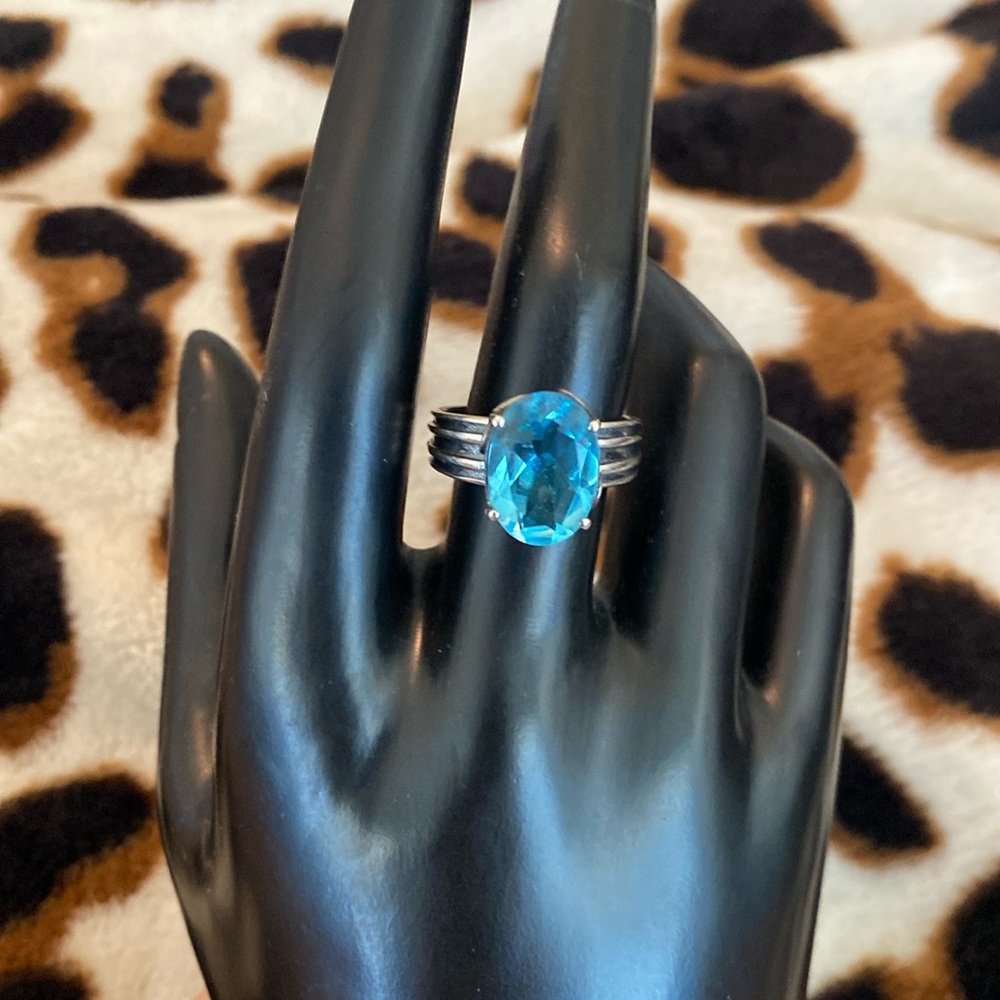 Inspiranza Aqua stone ring sterling silver